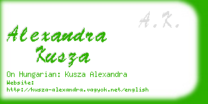 alexandra kusza business card